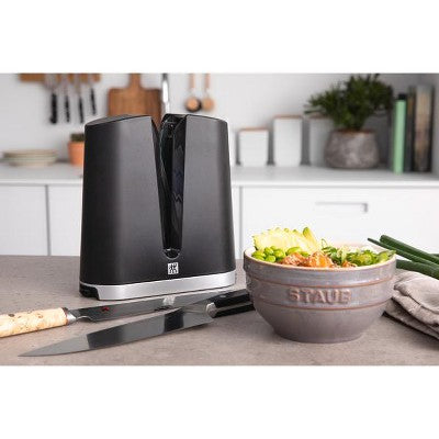 ZWILLING V-Edge Professional Knife Sharpener, for both Western and Japanese Blades, Black
