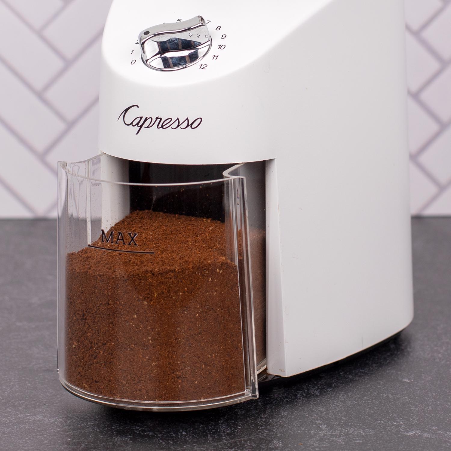 Capresso Semi-Gloss White Plastic 11 oz Coffee Grinder