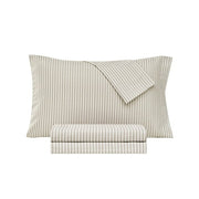 Sanders Coastal Printed Microfiber 3-Pc. Sheet Set, Twin - Taupe Beach Stripe
