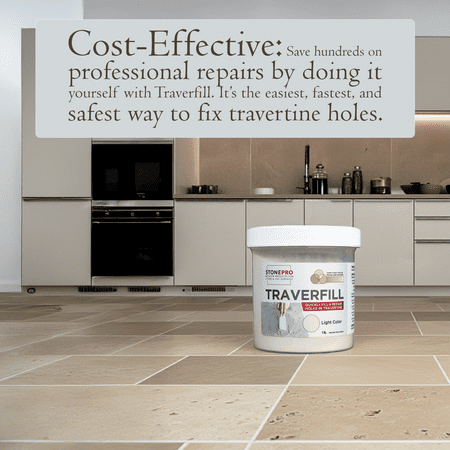 StonePro – Traverfill Light (1 Lb.) (For Repairing Holes in Travertine) - Open Box