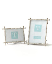 Twos Company Set of 2 Bamboo Photo Frames I Silver