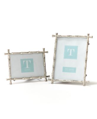 Twos Company Set of 2 Bamboo Photo Frames I Silver