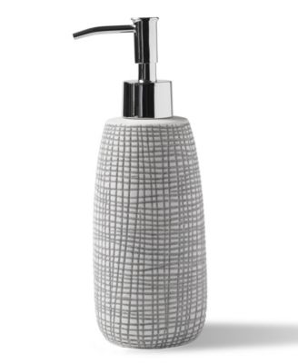 Cassadecor Cassadecor Raffia Embossed Por Grey SoapLotion Dispenser