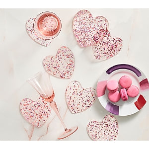 Set of 6 Sweetheart Coasters - Kim Seybert - Pink
