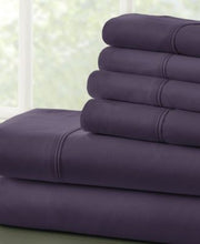 ienjoy Home Solids in Style by The Home Co Purple Full Sheet Set