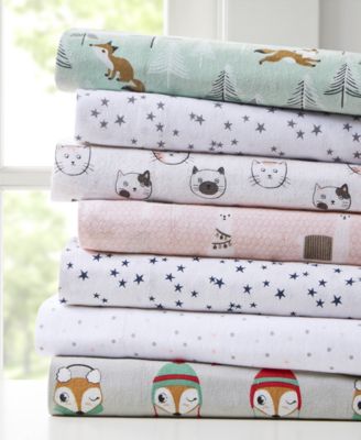 Intelligent Design Intelligent Design Cozy Soft T Grey Stars Twin XL Sheet Set