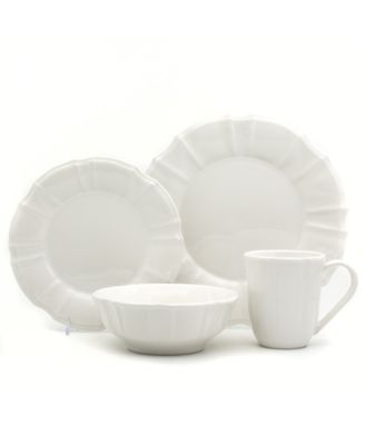 Euro Ceramica CHLOE 16 PIECE DINNERWARE SET Soft White