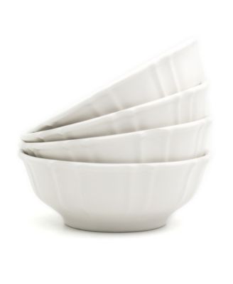 Euro Ceramica CHLOE 4 PIECE CEREAL BOWL SET Soft White