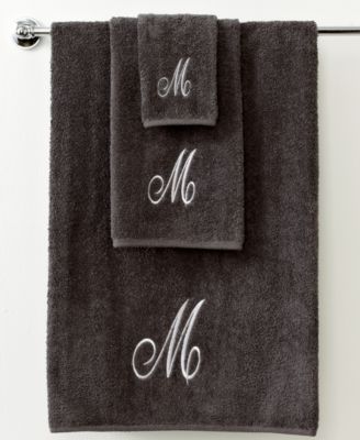 Avanti Initial Script Granite and Sil G Hand Towel