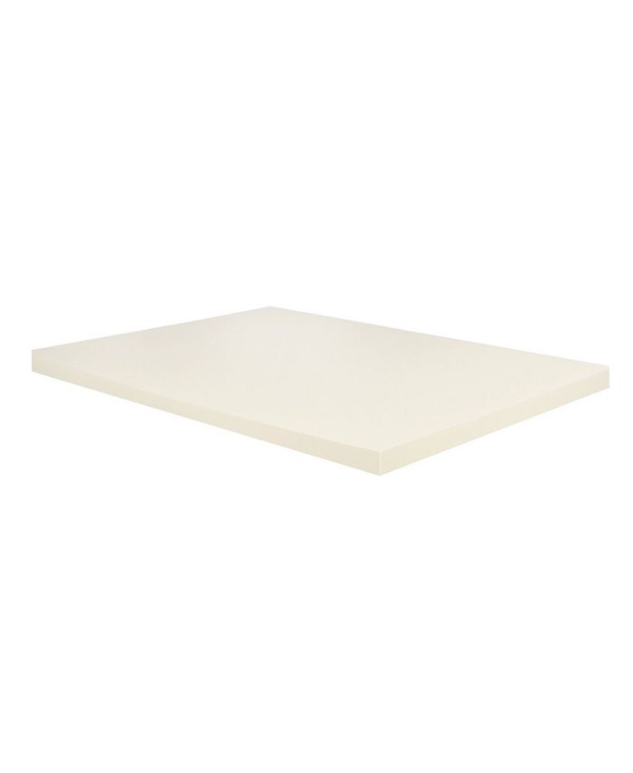 Payton High Density 1" Foam Mattress Topper, Full - Tan/Beige - Full
