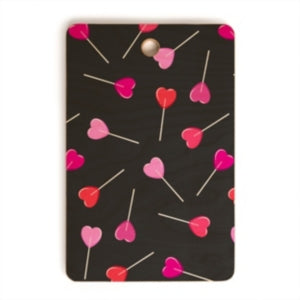 Deny Designs Heart Lollies Rectangle Cutting Board