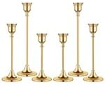 Candlestick Holders,Taper Candle Holder for Candlesticks Gold Brass Vintage Candle Stick Candle Holders Candelabra Candle Holder for Fireplace Party Dining Home - Open Box