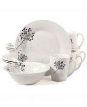 Gibson Netherwood 12 Piece Dinnerware White