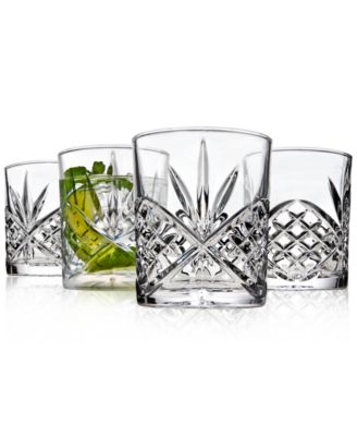 Godinger Acrylic Set of 4 Double Old Fa Clear