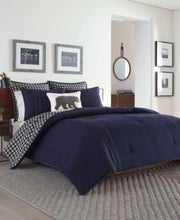 Eddie Bauer Kingston Charcoal Comforter Se Navy King