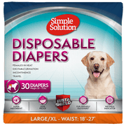 Simple Solution Disposable Female Diapers for Dogs, Large/X-Large, Count of 30 - Open Box