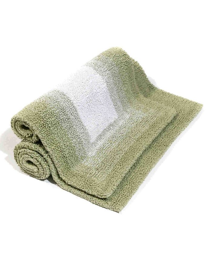 Chesapeake Whitney Ombre Reversible Bath Rug - Green - Bath Rug