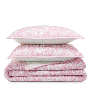Aqua Reversible Printed Cotton Quilt Set, Queen - Exclusive