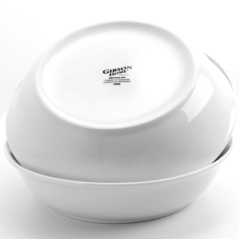 Gibson Home 4-Piece White Stoneware Dinnerware
