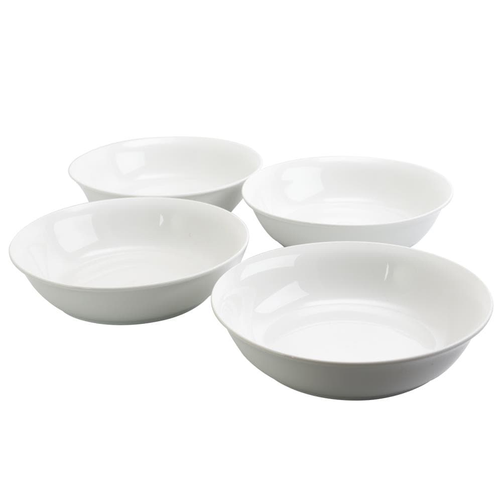 Gibson Home 4-Piece White Stoneware Dinnerware