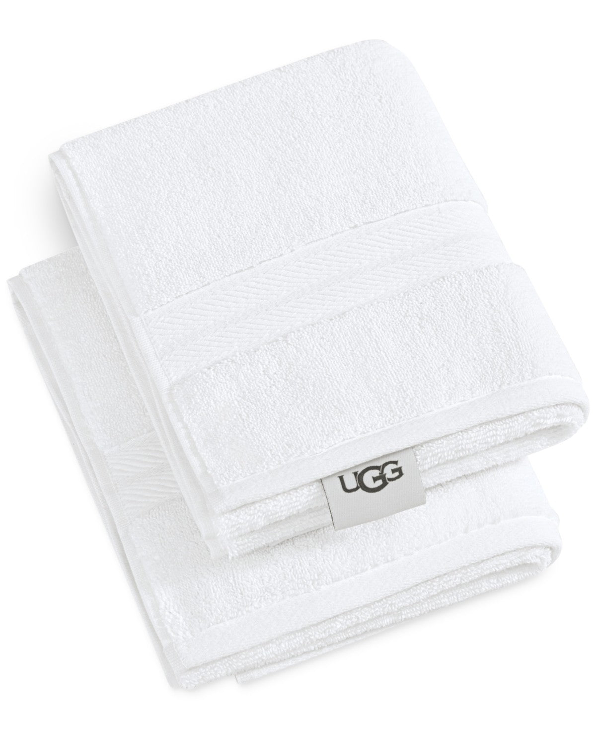 Ugg Holcomb 100% Turkish Cotton Hand Towel, 16" X 30" - White