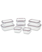 Sedona 16-Piece Glass Food Storage Container Set - Cabernet
