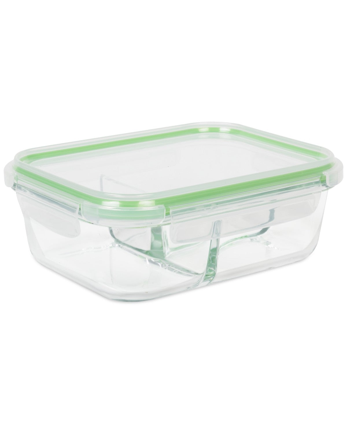 Sedona 2 Pack 3-Compartment Glass Storage Set - Nile Green