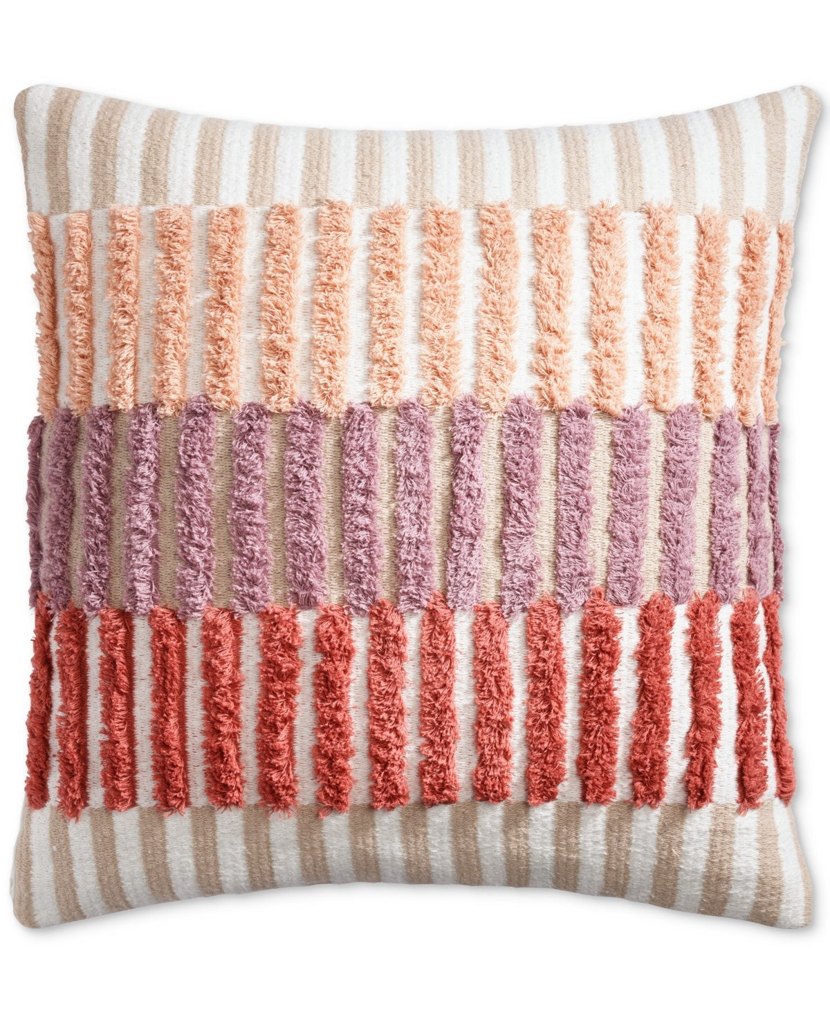 Oake Woven Stripe Decorative Pillow, 18" X 18" - Warm Combo