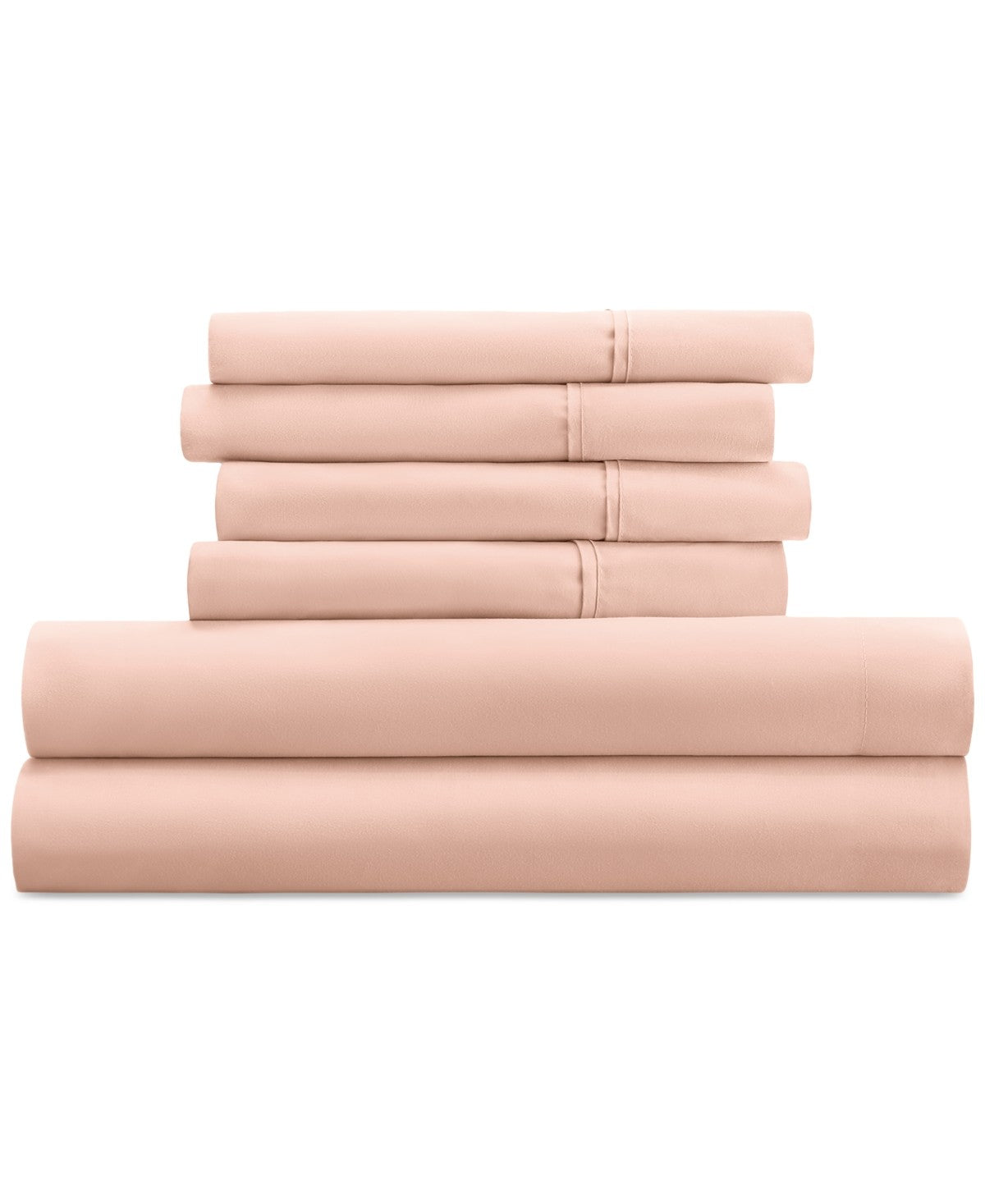 Kaycie Gray Microfiber 6-Pc. Sheet Set, Full - Cameo Rose