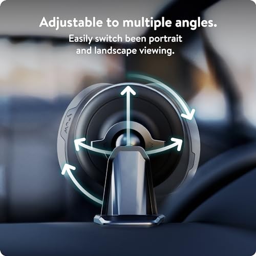 Mous - MagSafe Compatible Wireless Charging Dashboard Mount - Car Dash Mount Compatible with iPhone 16/15/14/13/12 Series Phones  - Open Box