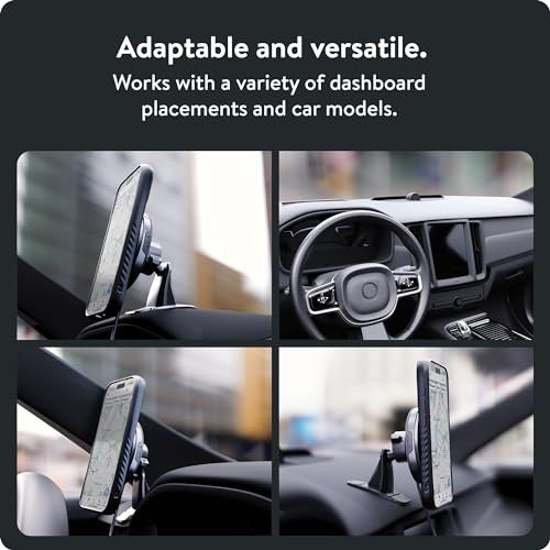 Mous - MagSafe Compatible Wireless Charging Dashboard Mount - Car Dash Mount Compatible with iPhone 16/15/14/13/12 Series Phones  - Open Box