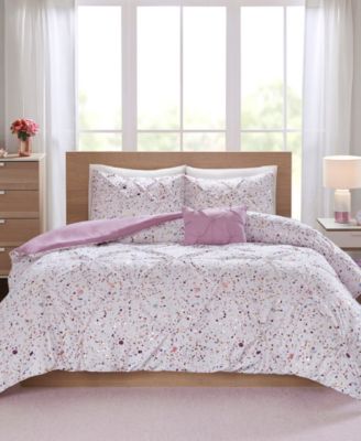 Intelligent Design Abby TwinTwin XL 3 Piece Meta Plum TwinTwin XL