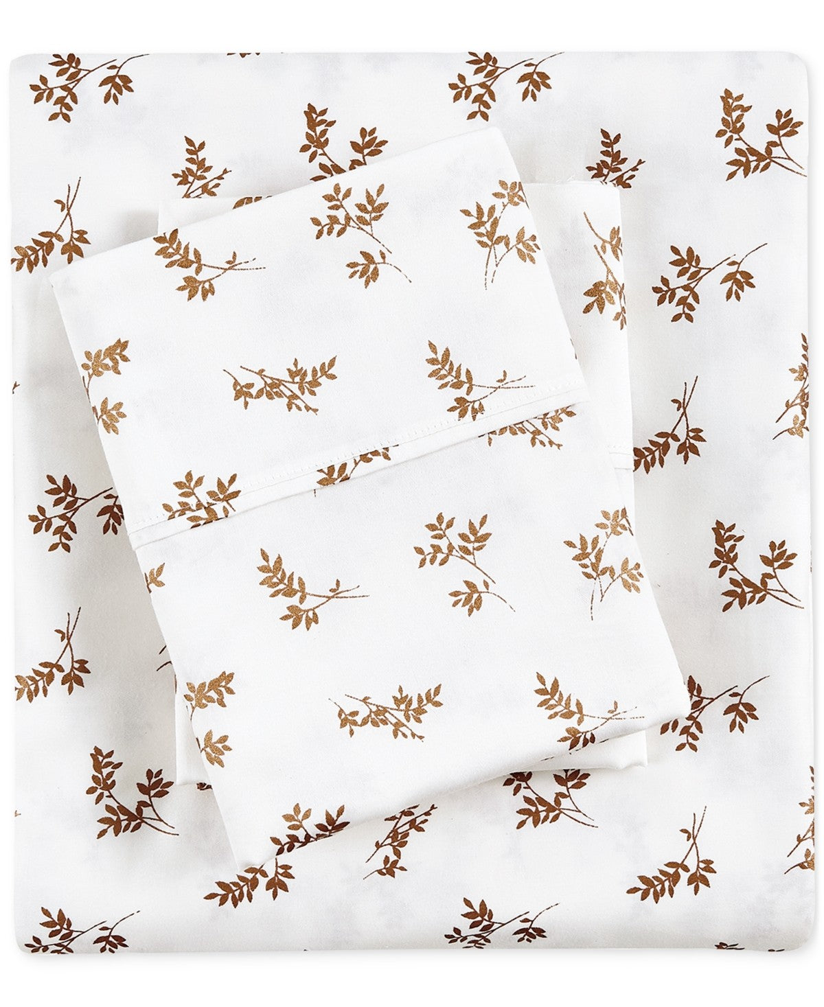 Fairfield Square Collection 300-Thread Count Metallic Cotton 4-Pc. Sheet Set, Full, Exclusively at Macy's - Gold Metallic