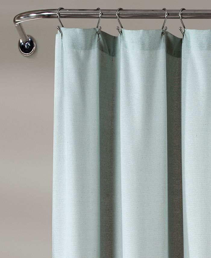 Linen Button 72" x 72" Shower Curtain - Blue - Shower Curtain