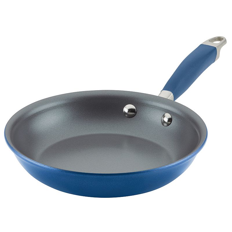 Anolon Advanced Home Hard-Anodized Nonstick Skillet, 8.5-Inch, Bronze, Blue, 8.5 in