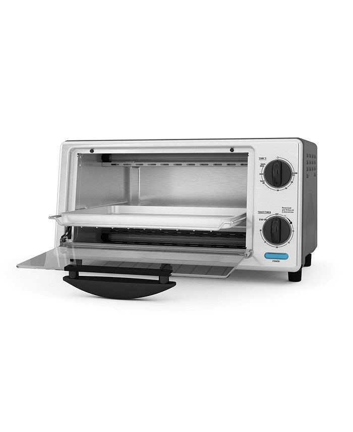 Bella 4-Slice Stainless Steel Toaster Oven, 1000 Watts - Silver