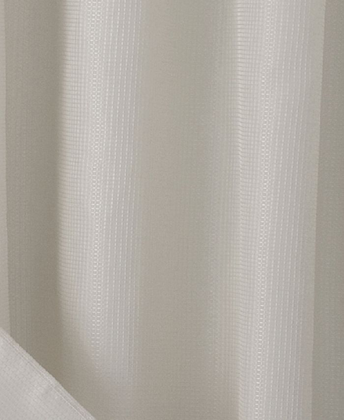 Spa 251 Waffle Complete Shower Curtain With Detachable Liner, 70" x 72" - Ivory/Cream - Shower Curtain