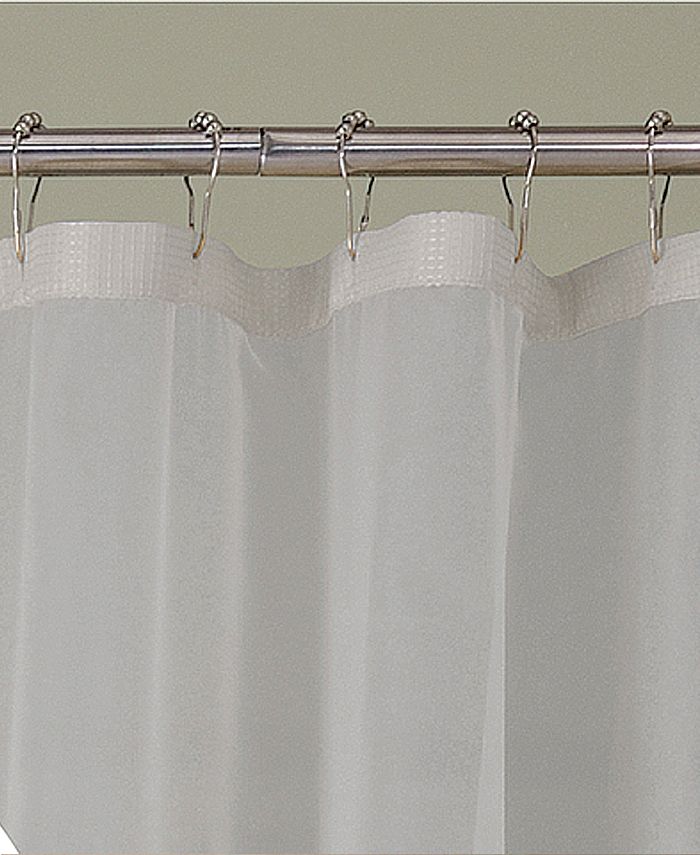 Spa 251 Waffle Complete Shower Curtain With Detachable Liner, 70" x 72" - Ivory/Cream - Shower Curtain