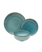 222 Fifth Reactive Glaze Aqua 12 Piece D Aqua