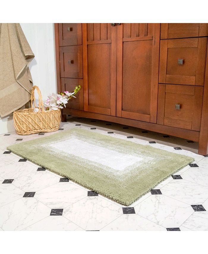 Chesapeake Whitney Ombre Reversible Bath Rug - Green - Bath Rug