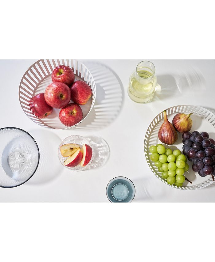 Tower Striped Steel Fruit Basket - Black