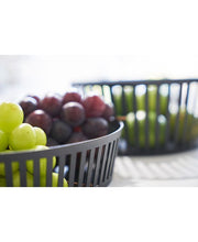 Tower Striped Steel Fruit Basket - Black