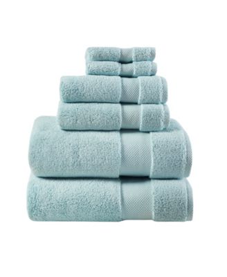 Madison Park Signature Splendor Cotton 6-Pc. Towel Se Blue Bath Towel Set