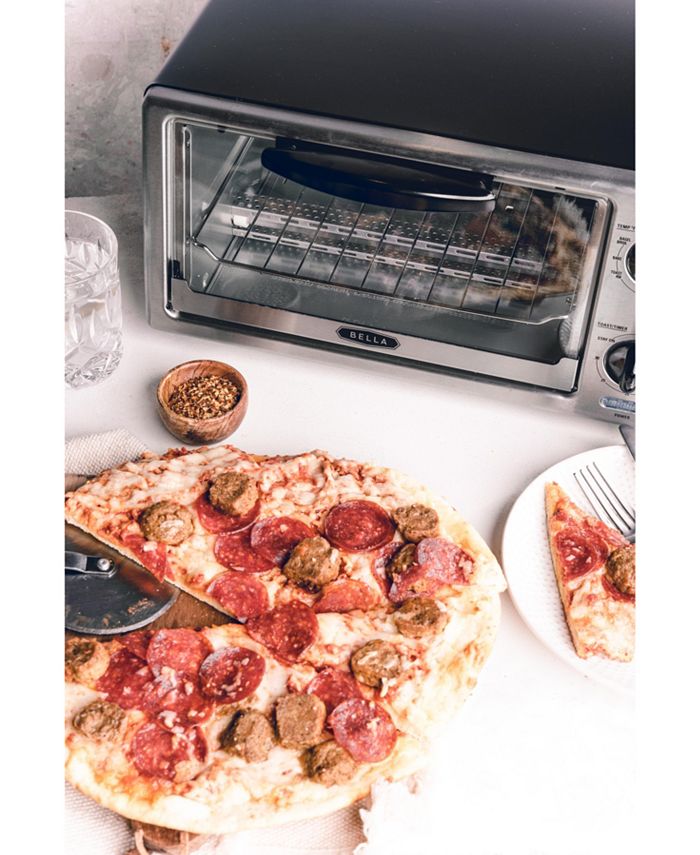 Bella 4-Slice Stainless Steel Toaster Oven, 1000 Watts - Silver