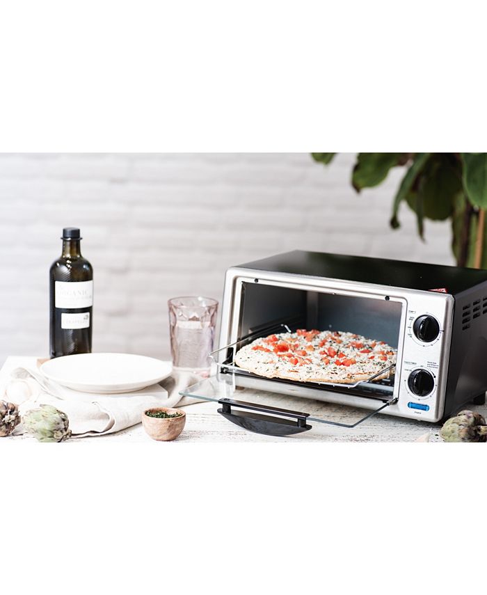 Bella 4-Slice Stainless Steel Toaster Oven, 1000 Watts - Silver