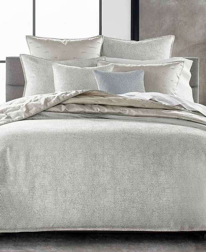 Hotel Collection Tessellate Duvet Cover, King, Exclusively at Macy’s - Gray - King Duvet Cover