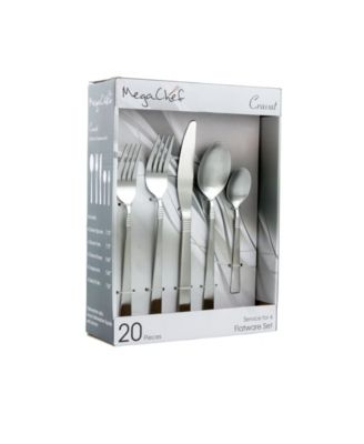 MegaChef Megachef Cravat Flatware Set o Silver tone No Size