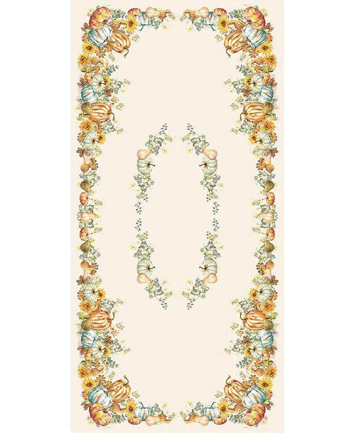 Laural Home Harvest Sun Tablecloth - 70" x 144" - White
