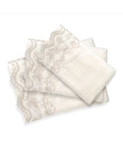Popular Bath rose vine 3pc bath towel set Beige Towel Sets