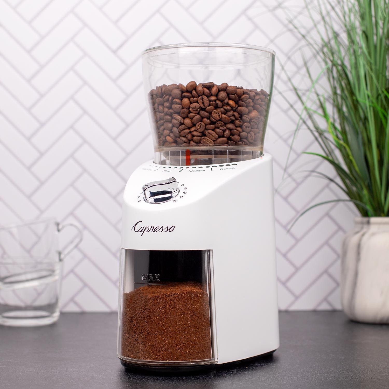 Capresso Semi-Gloss White Plastic 11 oz Coffee Grinder